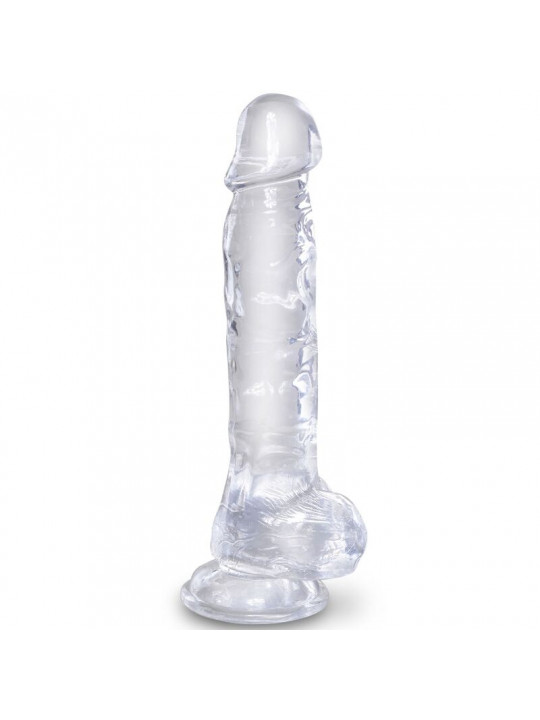 KING COCK - CLEAR PENE REALISTICO CON SFERE 16.5 CM TRASPARENTE