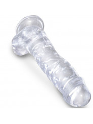 KING COCK - CLEAR PENE REALISTICO CON SFERE 16.5 CM TRASPARENTE