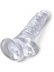 KING COCK - CLEAR PENE REALISTICO CON SFERE 16.5 CM TRASPARENTE