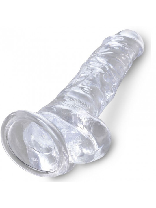 KING COCK - CLEAR PENE REALISTICO CON SFERE 16.5 CM TRASPARENTE