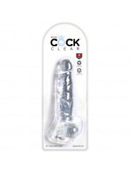 KING COCK - CLEAR PENE REALISTICO CON SFERE 16.5 CM TRASPARENTE