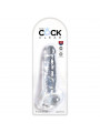 KING COCK - CLEAR PENE REALISTICO CON SFERE 16.5 CM TRASPARENTE