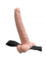 FETISH FANTASY SERIES - IMBRACATURA REGOLABILE PENE REALISTICO CON SFERE RICARICABILI E VIBRATORE 23 CM