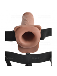 FETISH FANTASY SERIES - IMBRACATURA REGOLABILE PENE REALISTICO CON SFERE RICARICABILI E VIBRATORE 17,8 CM