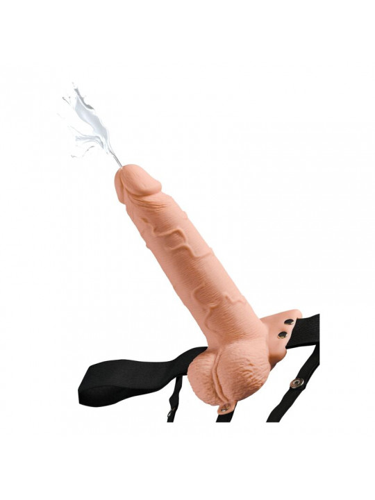 FETISH FANTASY SERIES - IMBRACATURA REGOLABILE PENE REALISTICO CON SFERE SQUIRTING 19 CM