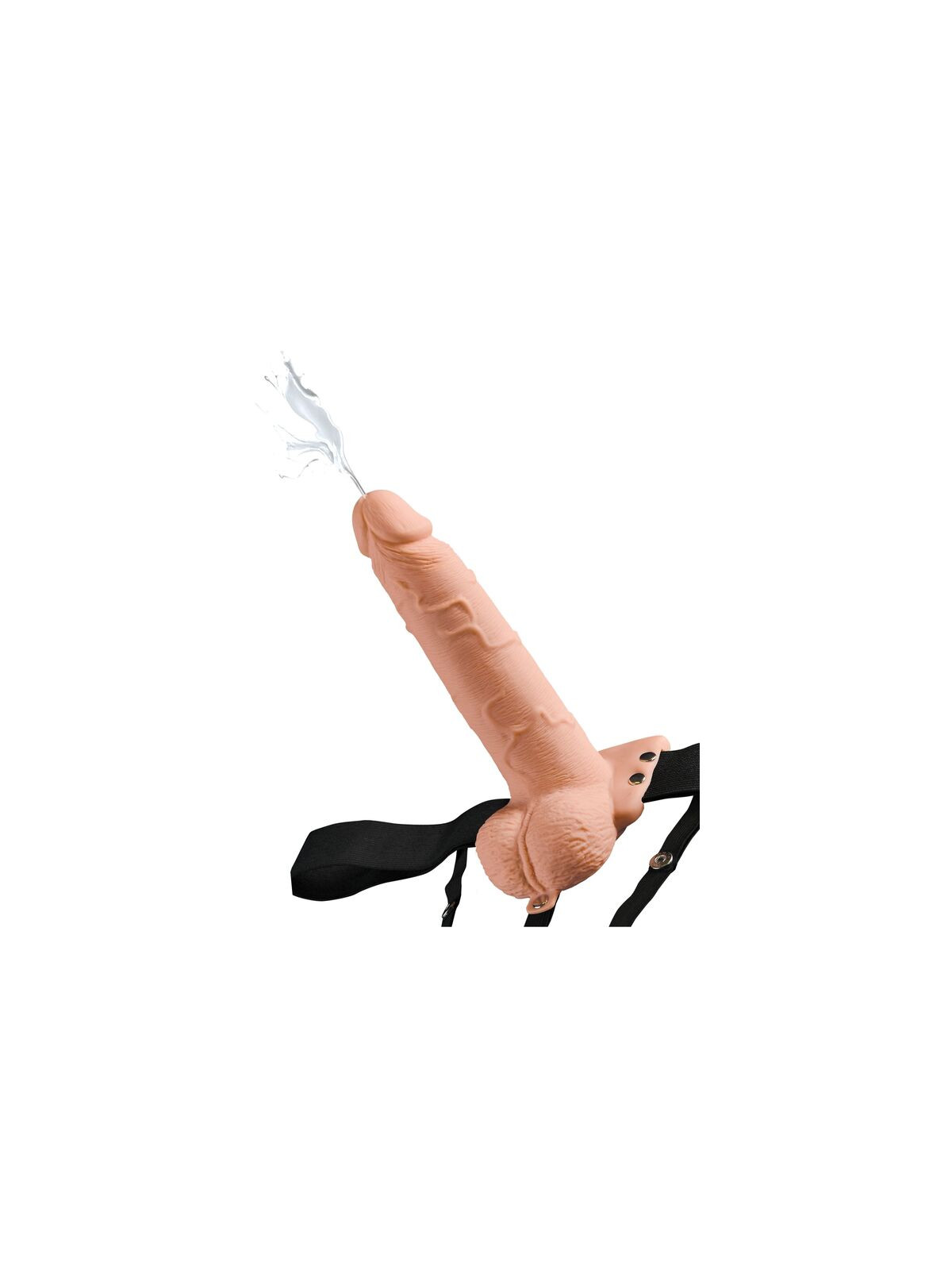 FETISH FANTASY SERIES - IMBRACATURA REGOLABILE PENE REALISTICO CON SFERE SQUIRTING 19 CM