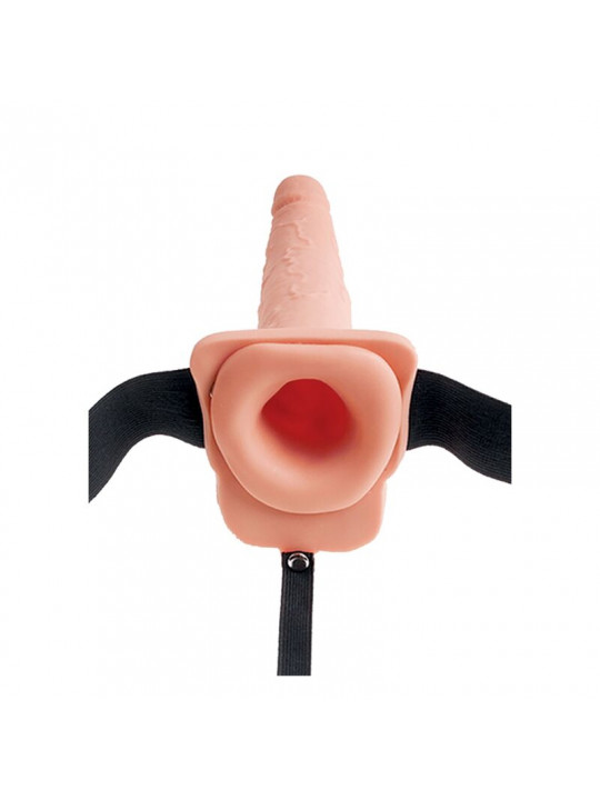 FETISH FANTASY SERIES - IMBRACATURA REGOLABILE PENE REALISTICO CON SFERE SQUIRTING 19 CM