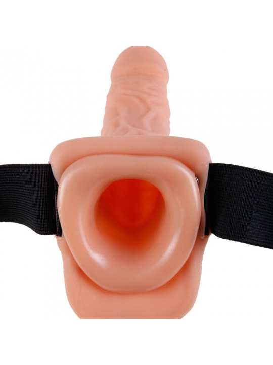 FETISH FANTASY SERIES - IMBRAGATURA REGOLABILE TELECOMANDO PENE REALISTICO CON TESTICOLI 17,8 CM