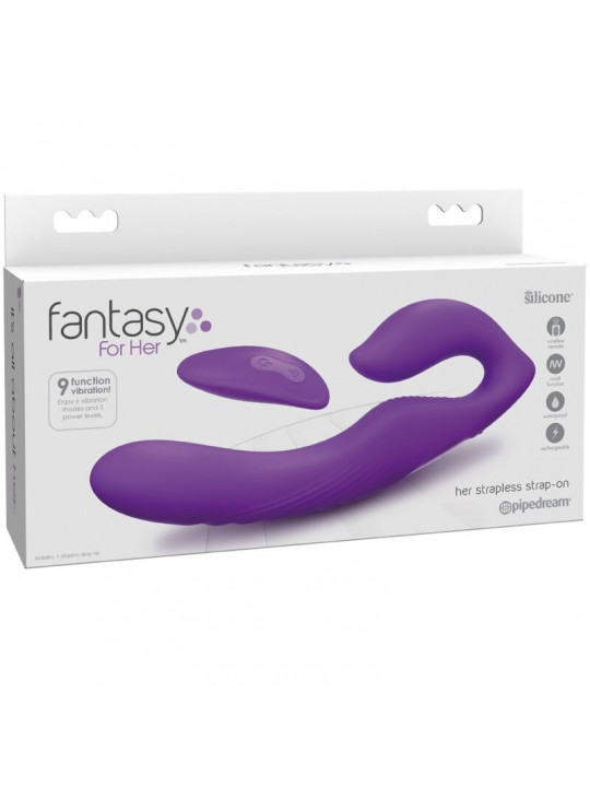 FANTASY FOR HER - VIBRATORE A DOPPIA PENETRAZIONE TELECOMANDO 9 LIVELLI VIOLA