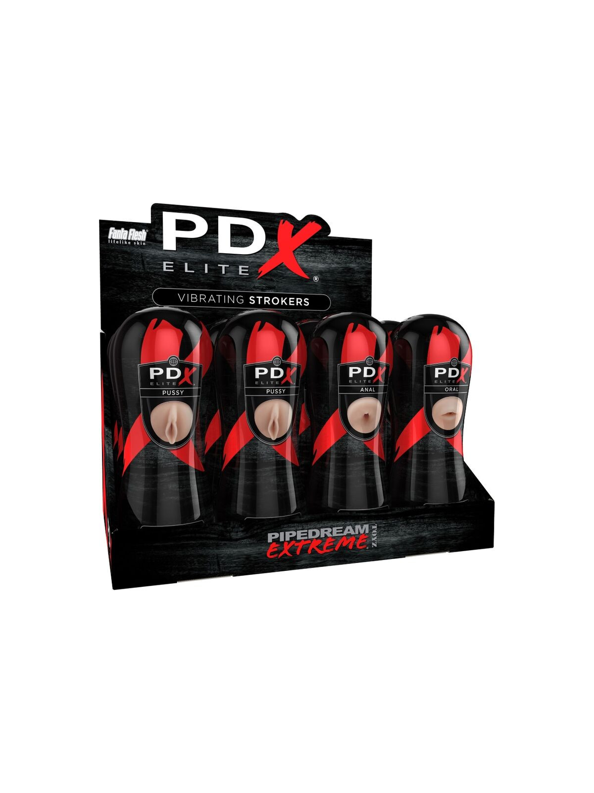 PDX ELITE - SET STROKER 12 UNIT: 6X VAGINA, 3X ANO, 3X BOCCA