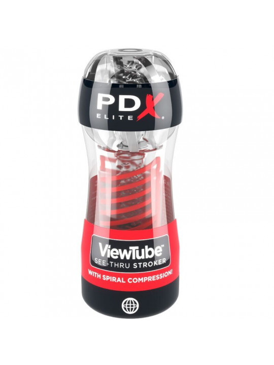 PDX ELITE - STROKER VIEWTUBE 2 COMPRESSIONE SPIRALE TRASPARENTE