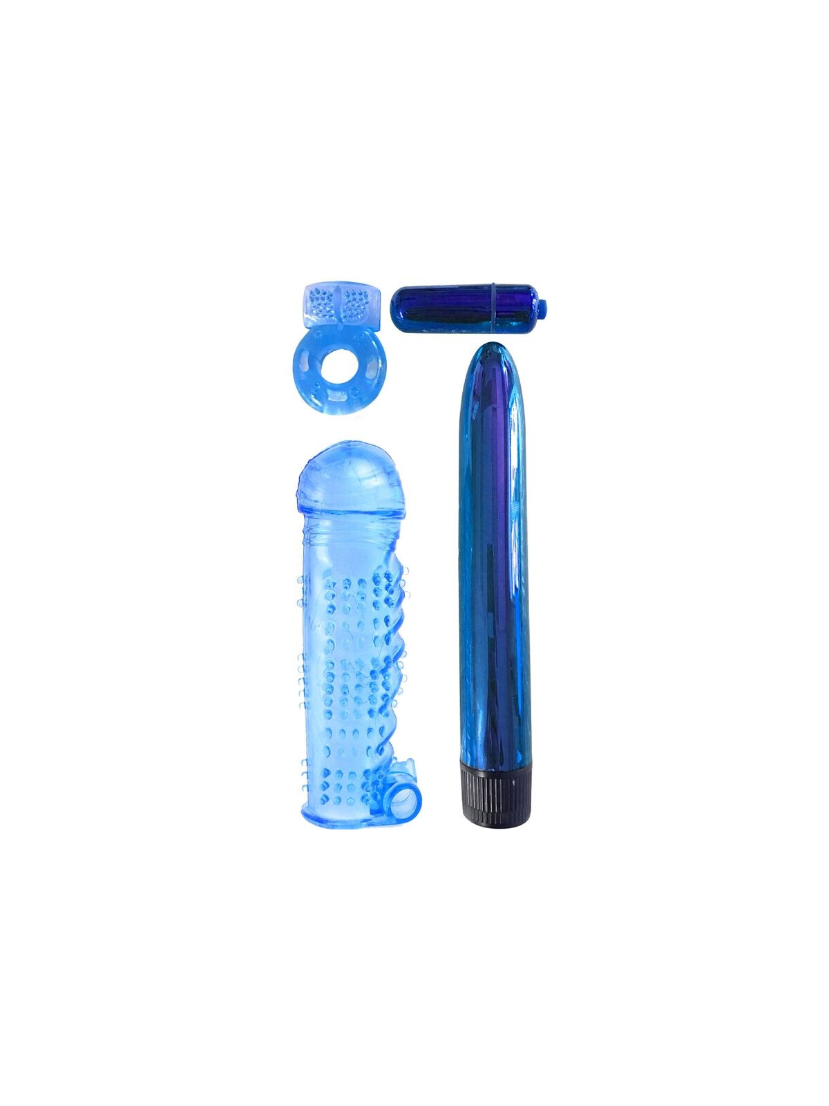 CLASSIX - KIT PER COPPIE CON ANELLO, FODERO E PROIETTILI BLU