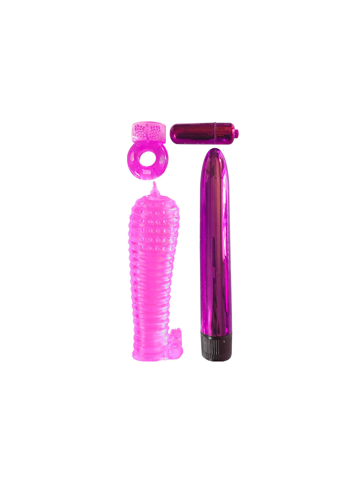 CLASSIX - KIT PER COPPIE CON ANELLO, GUAINA E PROIETTILI ROSA