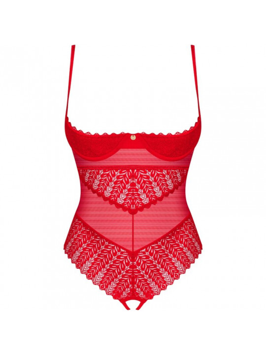 OBSESSIVE - INGRIDIA CROTCHLESS ROSSO XS/S