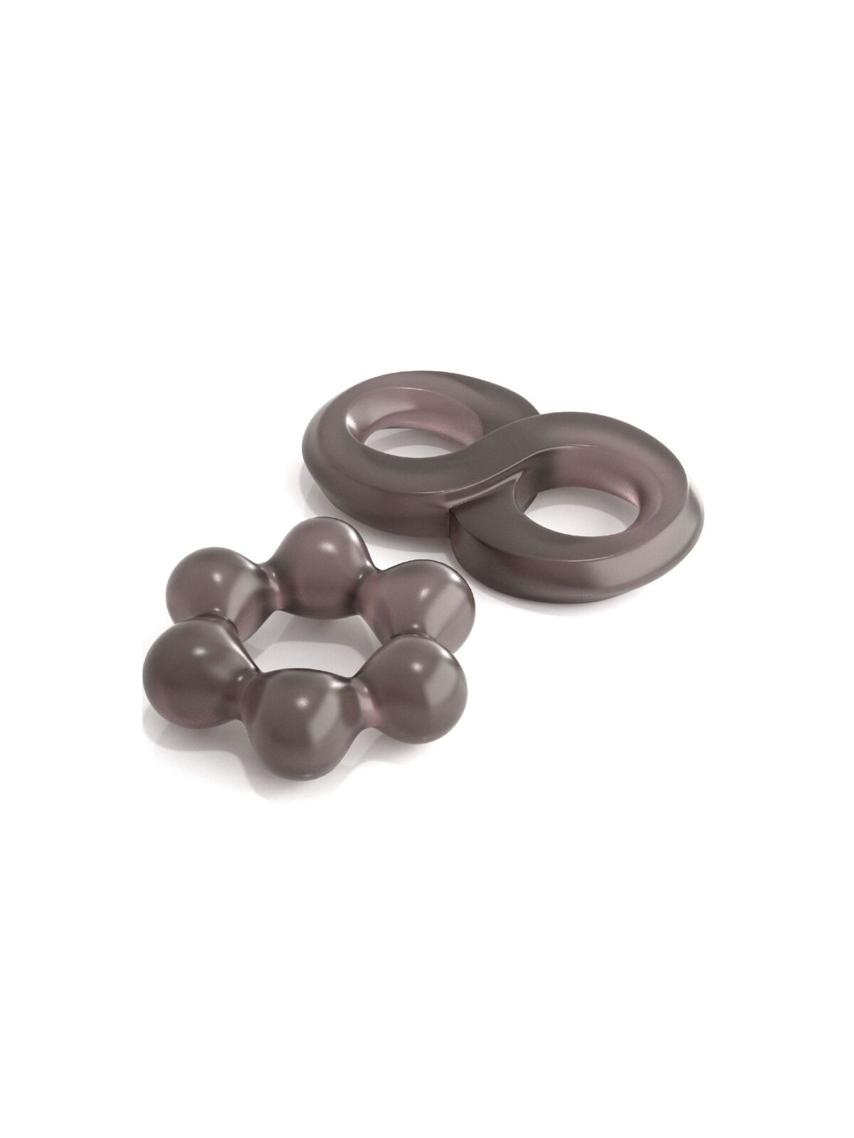 CLASSIX - SET DI 2 ANELLI PER PENE GRIGIO