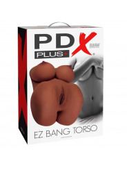 PDX PLUS - TORSO MASTURBATORE FEMMINILE REALISTICO EZ BANG MARRONE