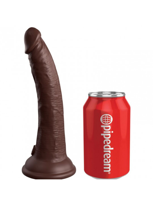 KING COCK - ELITE DILDO REALISTICO IN SILICONE 17.8 CM MARRONE