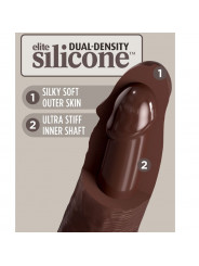 KING COCK - ELITE DILDO REALISTICO IN SILICONE 17.8 CM MARRONE