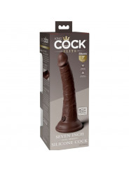 KING COCK - ELITE DILDO REALISTICO IN SILICONE 17.8 CM MARRONE