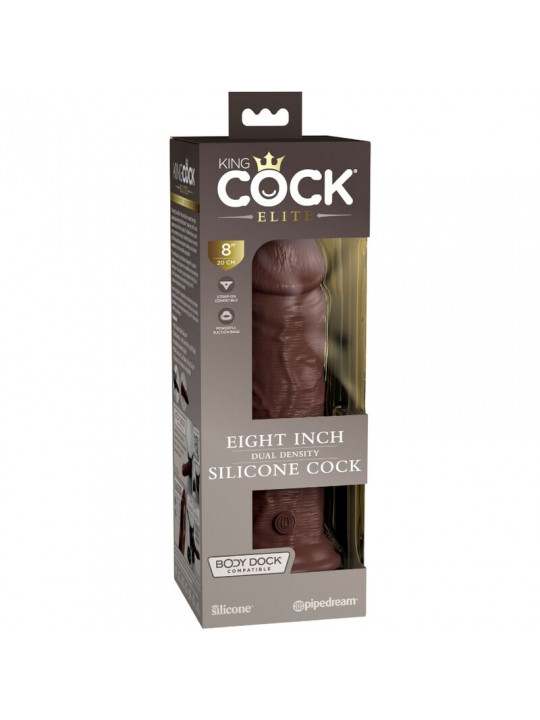 KING COCK - ELITE DILDO REALISTICO IN SILICONE 20.3 CM MARRONE