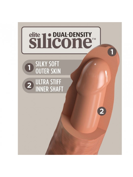 KING COCK - ELITE DILDO REALISTICO IN SILICONE 20.3 CM CARAMEL