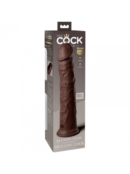 KING COCK - ELITE DILDO REALISTICO IN SILICONE 28 CM MARRONE