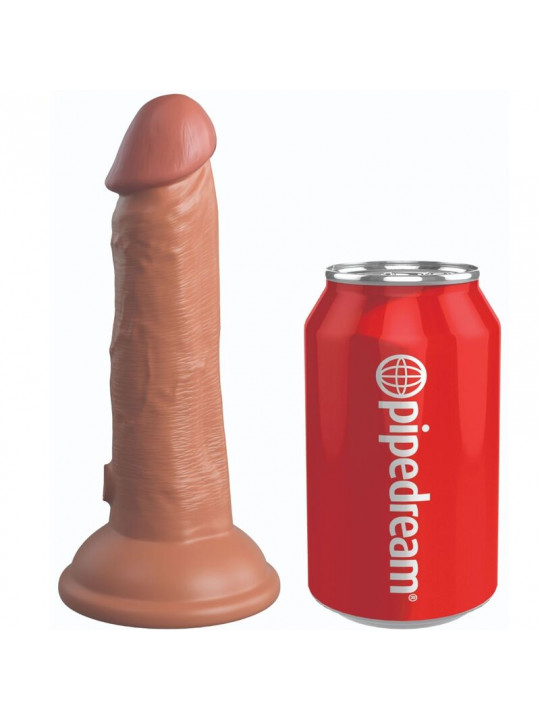 KING COCK - ELITE DILDO REALISTICO VIBRANTE E SILICONE 15.2 CM CARAMEL