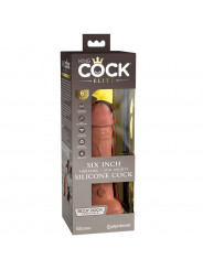 KING COCK - ELITE DILDO REALISTICO VIBRANTE E SILICONE 15.2 CM CARAMEL