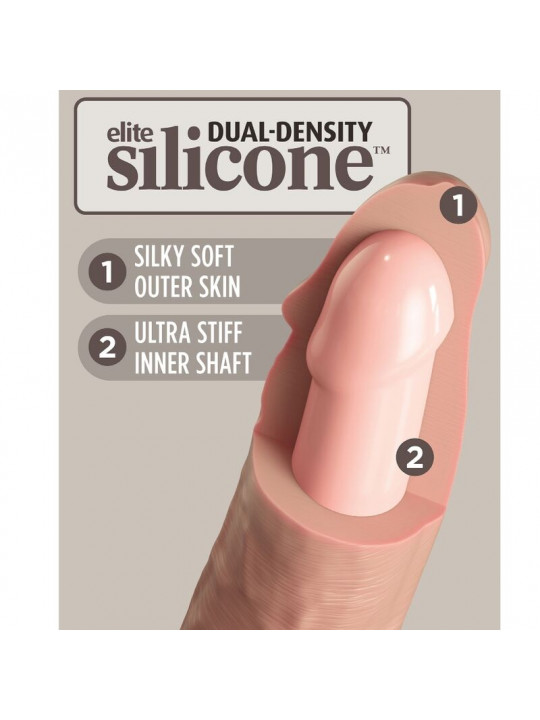 KING COCK - ELITE DILDO REALISTICO VIBRANTE E SILICONE 15.2 CM