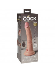 KING COCK - ELITE VIBRATORE DILDO REALISTICO E TELECOMANDO IN SILICONE 17.8 CM