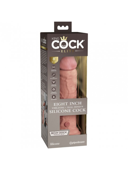 KING COCK - ELITE DILDO REALISTICO VIBRANTE E SILICONE 20.3 CM