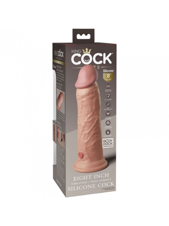 KING COCK - ELITE DILDO REALISTICO VIBRANTE E SILICONE 20.3 CM