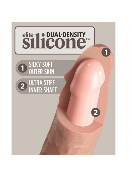 KING COCK - ELITE VIBRATORE DILDO REALISTICO E TELECOMANDO IN SILICONE 23 CM