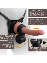 KING COCK - ELITE ANELLO CON TESTICOLO VIBRANTE IN SILICONE