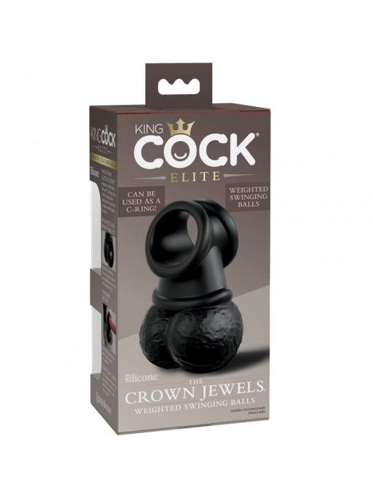 KING COCK - ELITE ANELLO CON TESTICOLO IN SILICONE