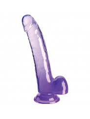 KING COCK - CLEAR DILDO CON TESTICOLI 20.3 CM VIOLA