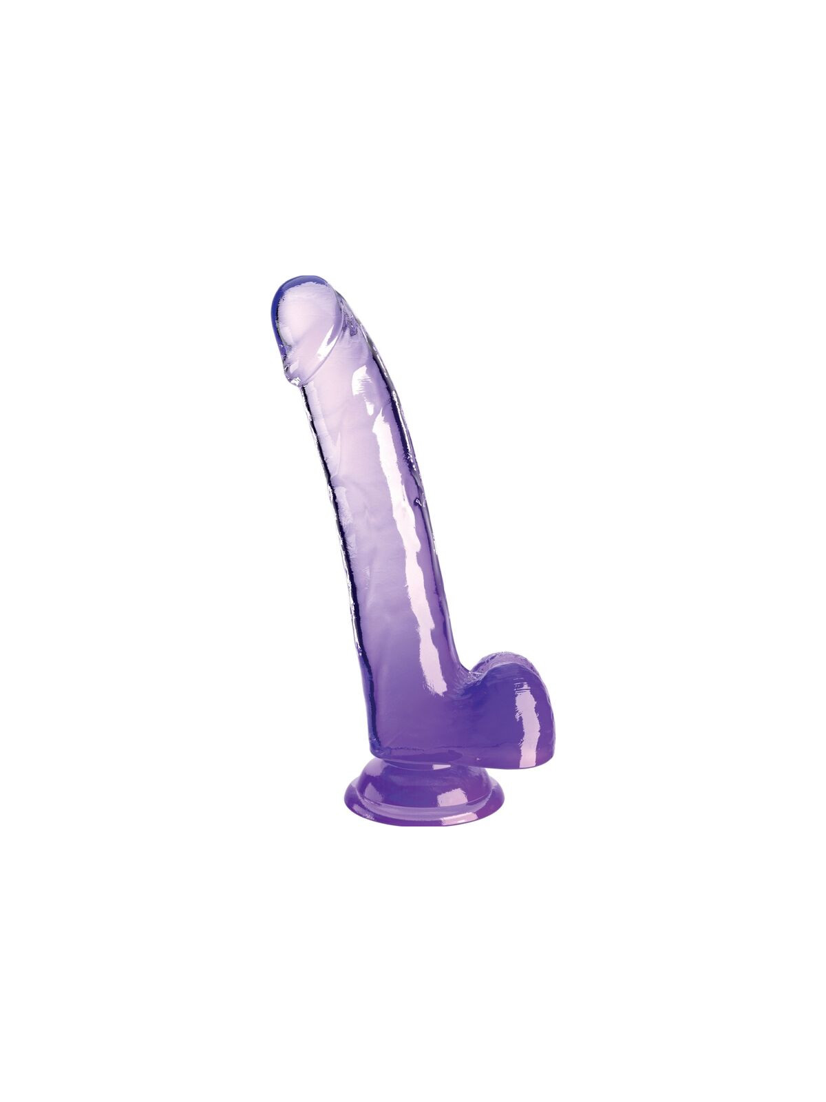 KING COCK - CLEAR DILDO CON TESTICOLI 20.3 CM VIOLA