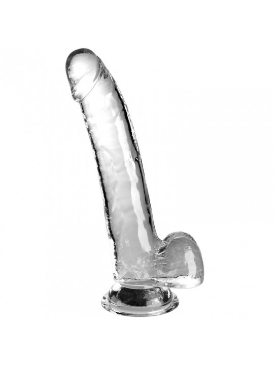 KING COCK - CLEAR DILDO CON TESTICOLI 20.3 CM TRASPARENTE