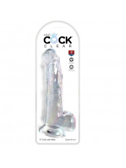 KING COCK - CLEAR DILDO CON TESTICOLI 20.3 CM TRASPARENTE