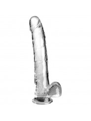 KING COCK - CLEAR DILDO CON TESTICOLI 24.8 CM TRASPARENTE