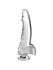 KING COCK - CLEAR DILDO CON TESTICOLI 15.2 CM TRASPARENTE