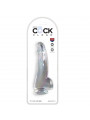 KING COCK - CLEAR DILDO CON TESTICOLI 15.2 CM TRASPARENTE