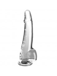 KING COCK - CLEAR DILDO CON TESTICOLI 19 CM TRASPARENTE