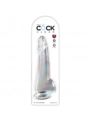 KING COCK - CLEAR DILDO CON TESTICOLI 19 CM TRASPARENTE