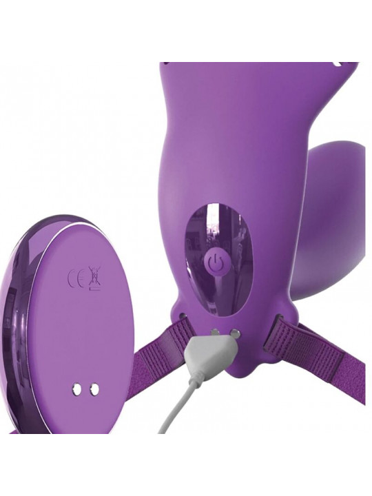 FANTASY FOR HER - PETTORINA G-SPOT BUTTERFLY CON VIBRATORE, RICARICABILE E TELECOMANDO VIOLA