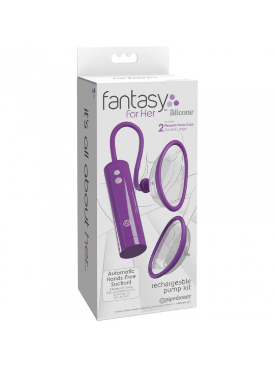 FANTASY FOR HER - KIT POMPA ASPIRA CLITORIDE RICARICABILE TAGLIA S/L