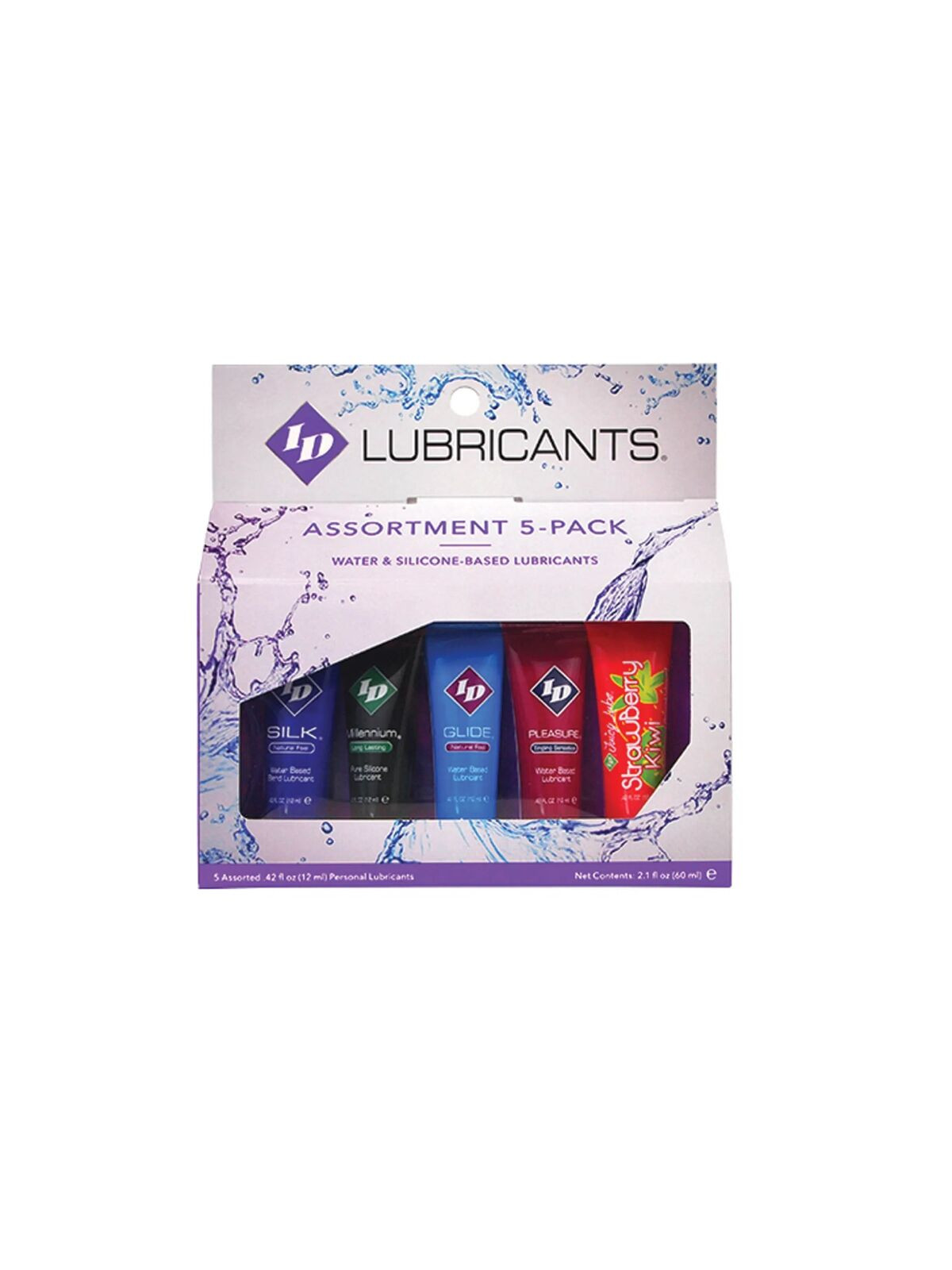 ID JUICY LUBE - CONFEZIONE ASSORTITA DA 5 TUBI LUBRIFICANTI DA 12 ML