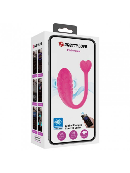 PRETTY LOVE - UOVO VIBRANTE PINK FISHER CONTROLLATO DA APP