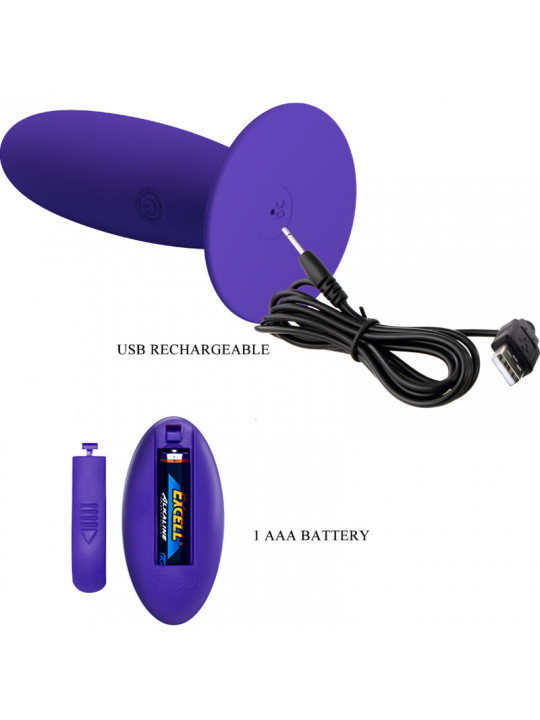 PRETTY LOVE - YOUTH PLUG VIBRATORE ANALE TELECOMANDO VIOLETTO