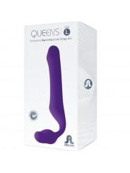 ADRIEN LASTIC - QUEENS STRAP-ON FLESSIBILE VIOLA TAGLIA L